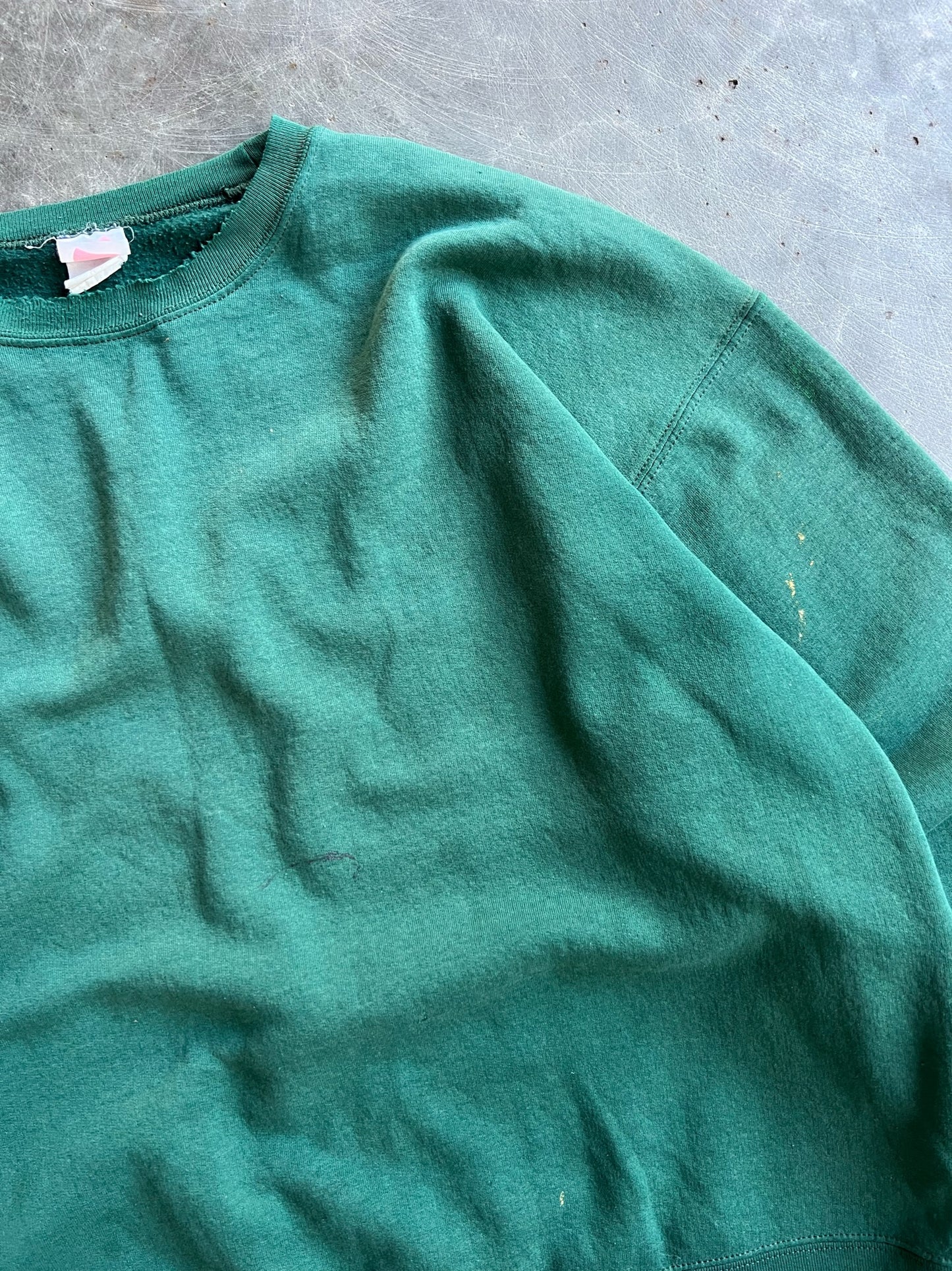 Vintage Forest Green Hanes Crew - XL