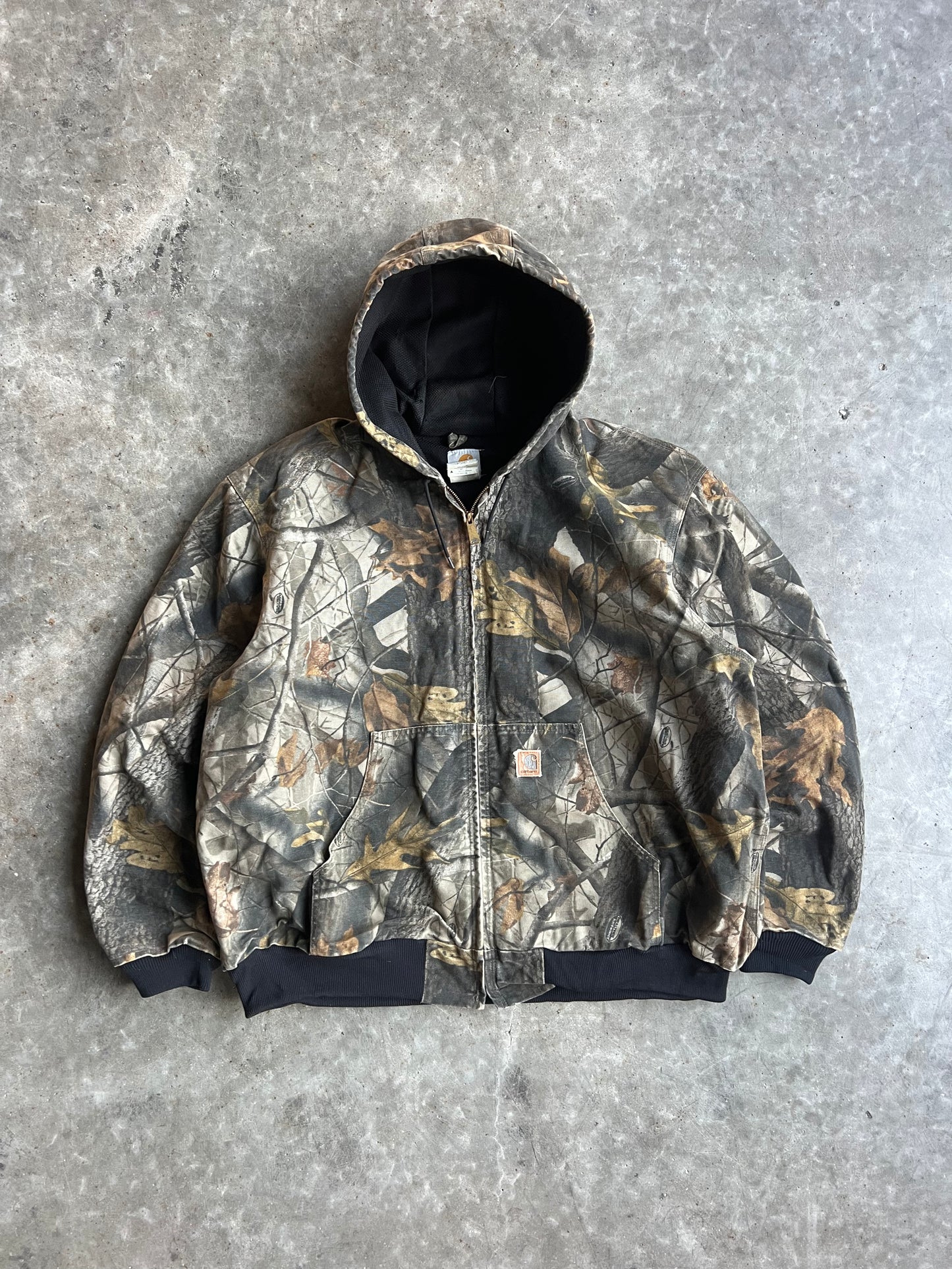 Vintage Camo Carhartt Hooded Jacket - XXL