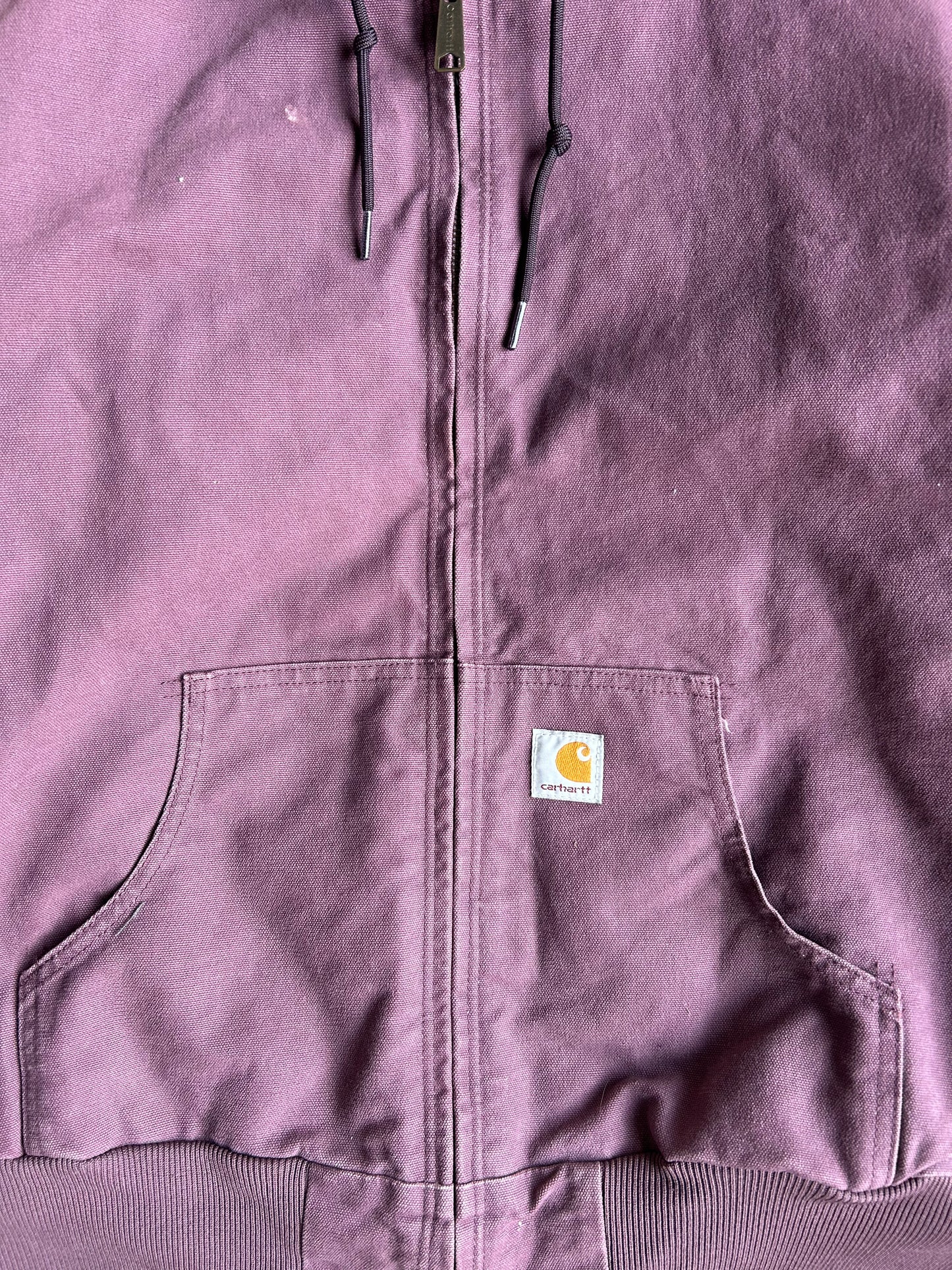 Purple Hooded Carhartt Jacket - L