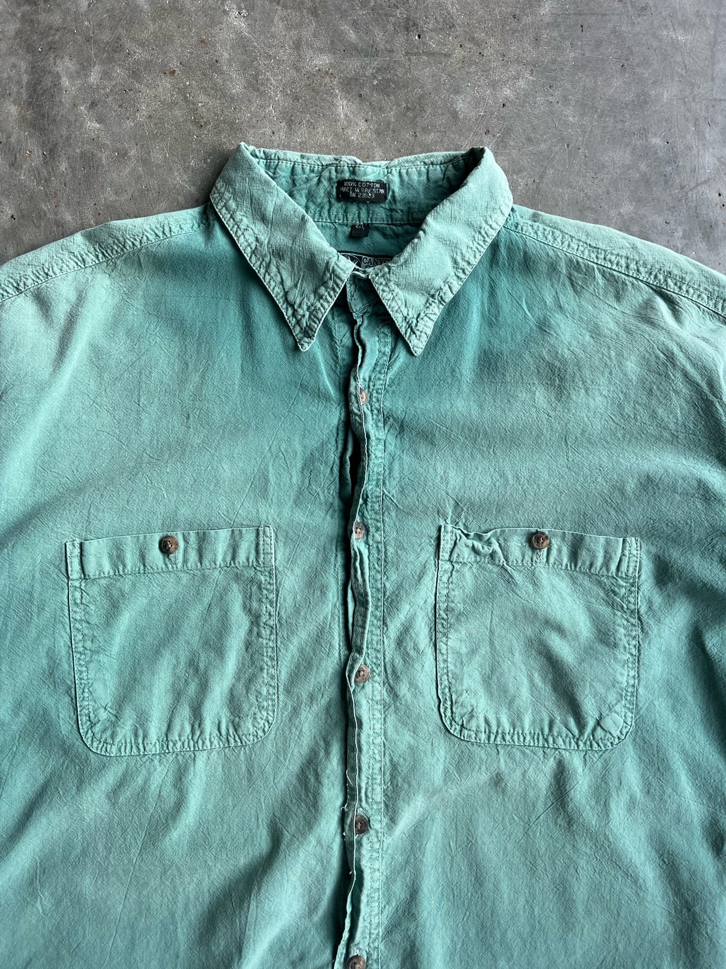 Vintage Green Canyon Guide Button Up Shirt - XXL