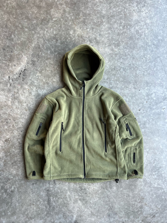 Vintage Green Fleece Zip Up - L