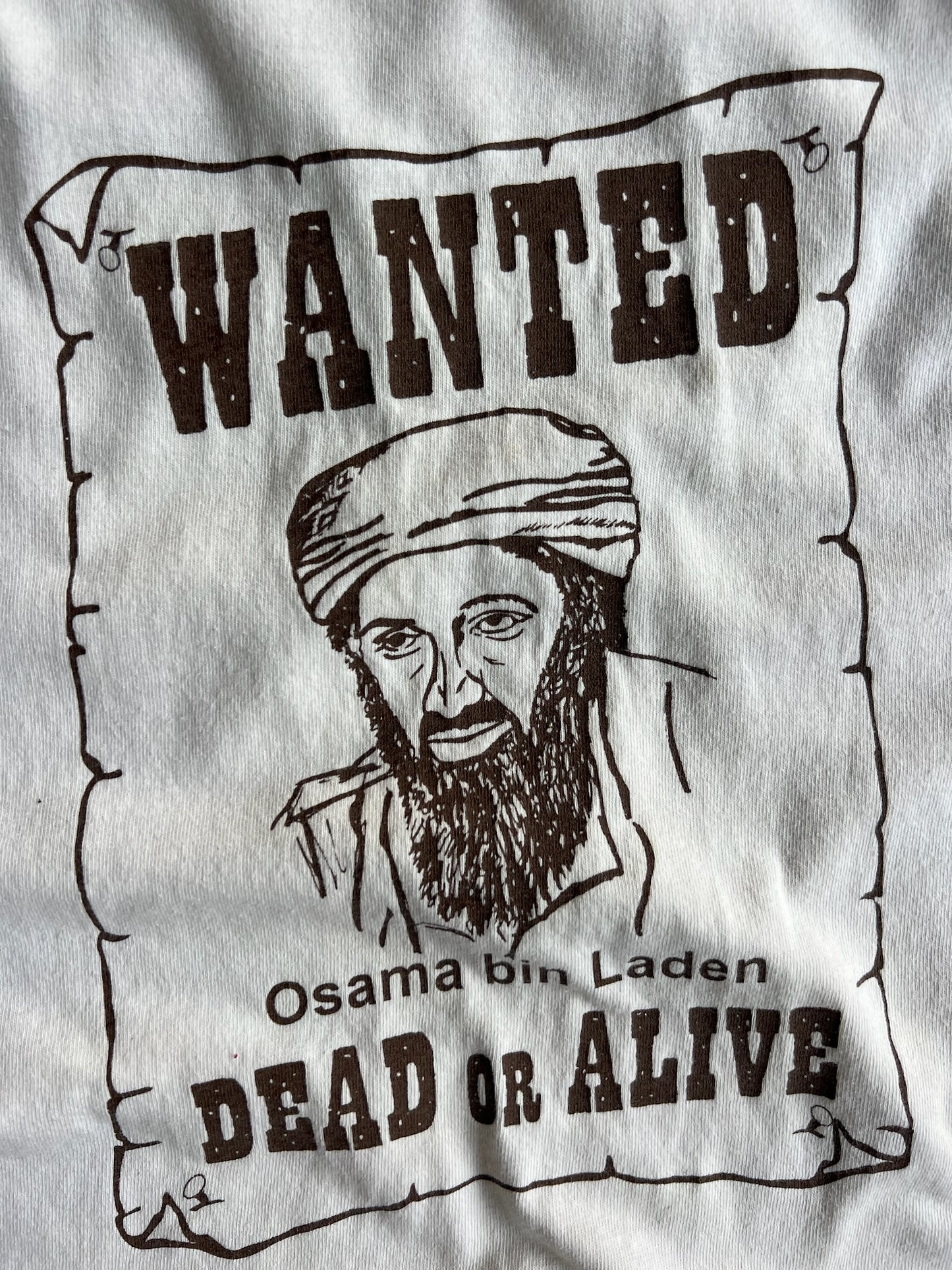 Vintage Wanted Osama Bin Laden Shirt - XL