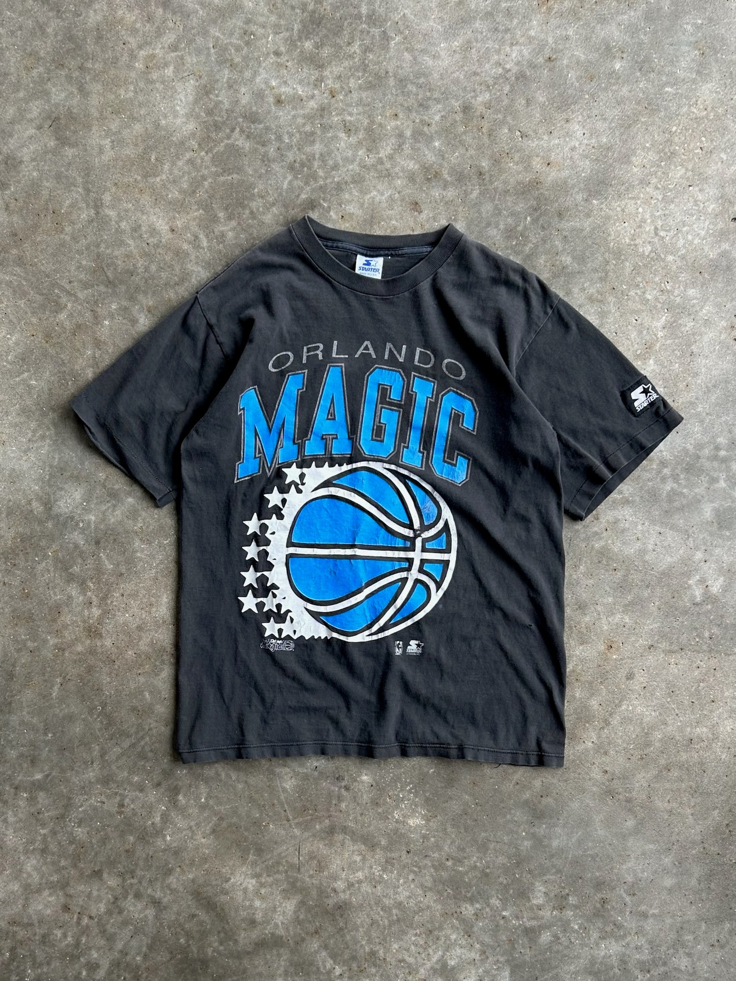 Vintage Black Orlando Magic Distressed Tee - M