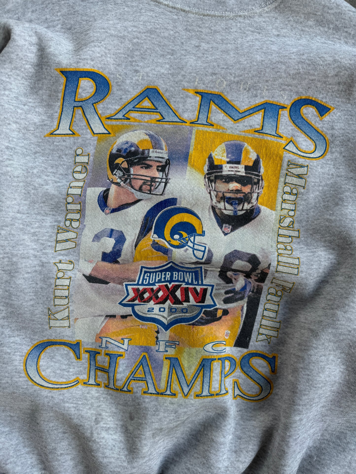 Vintage St Louis Rams NFC Champs Super Bowl Crew - XL