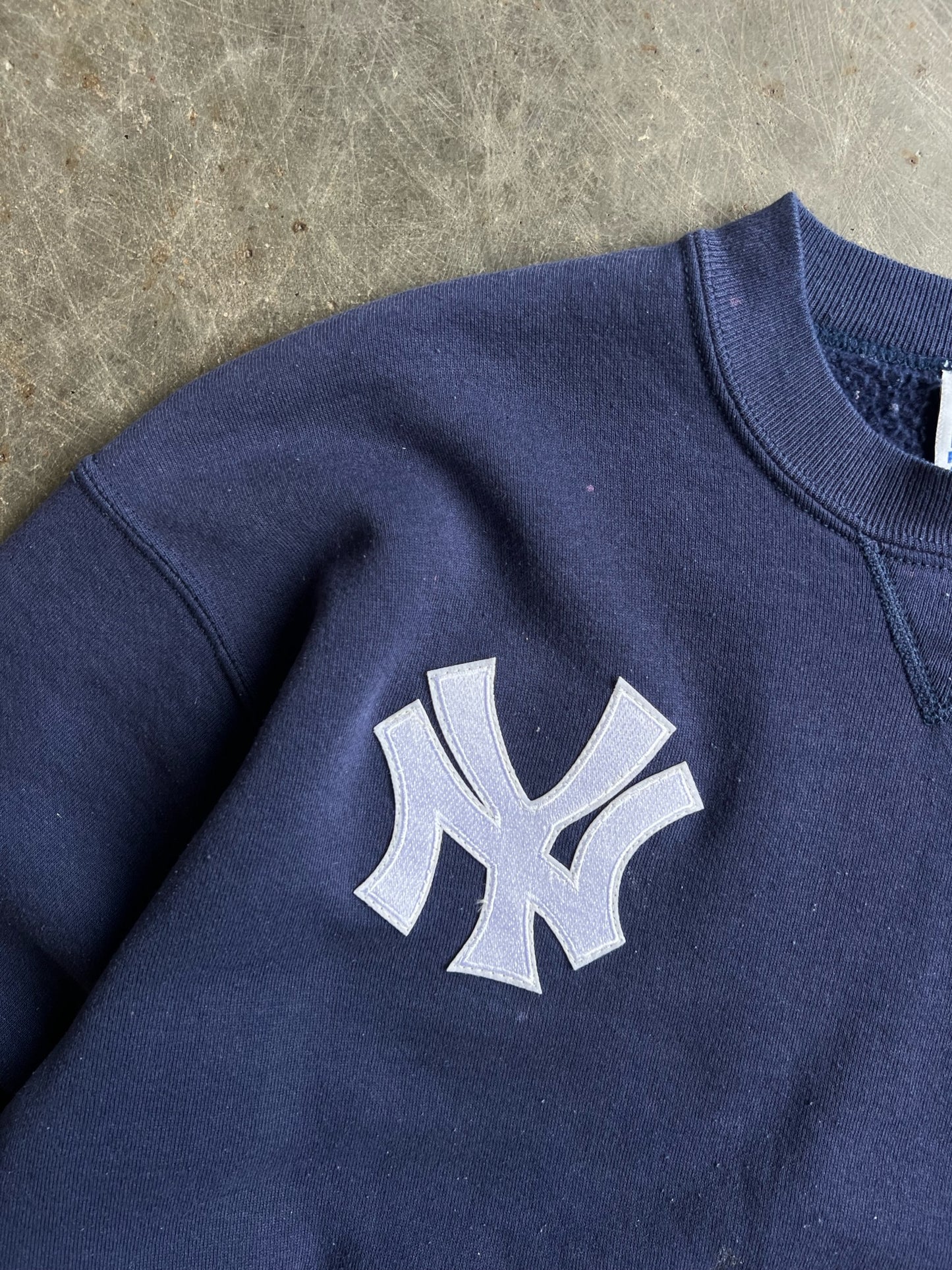 Vintage Navy Yankees Russell Athletic Crew - XL