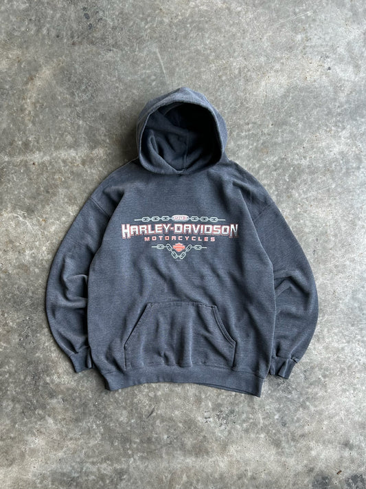 Vintage Faded Harley Davidson Hoodie - L