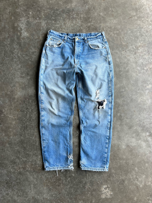 Vintage Distressed Flannel Lined Carhartt Pants - 35