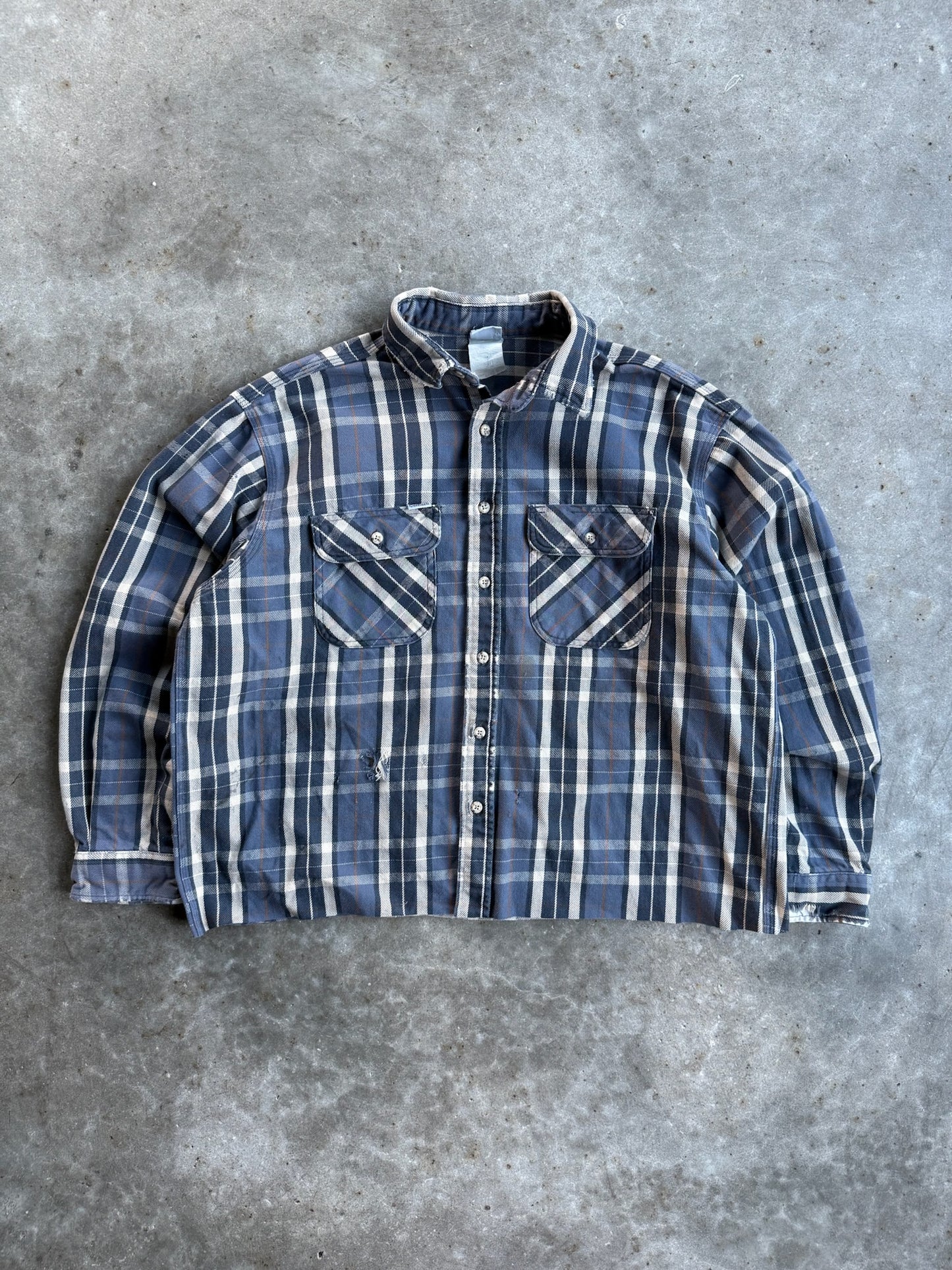 Vintage Carhartt Blue Plaid Flannel - XL