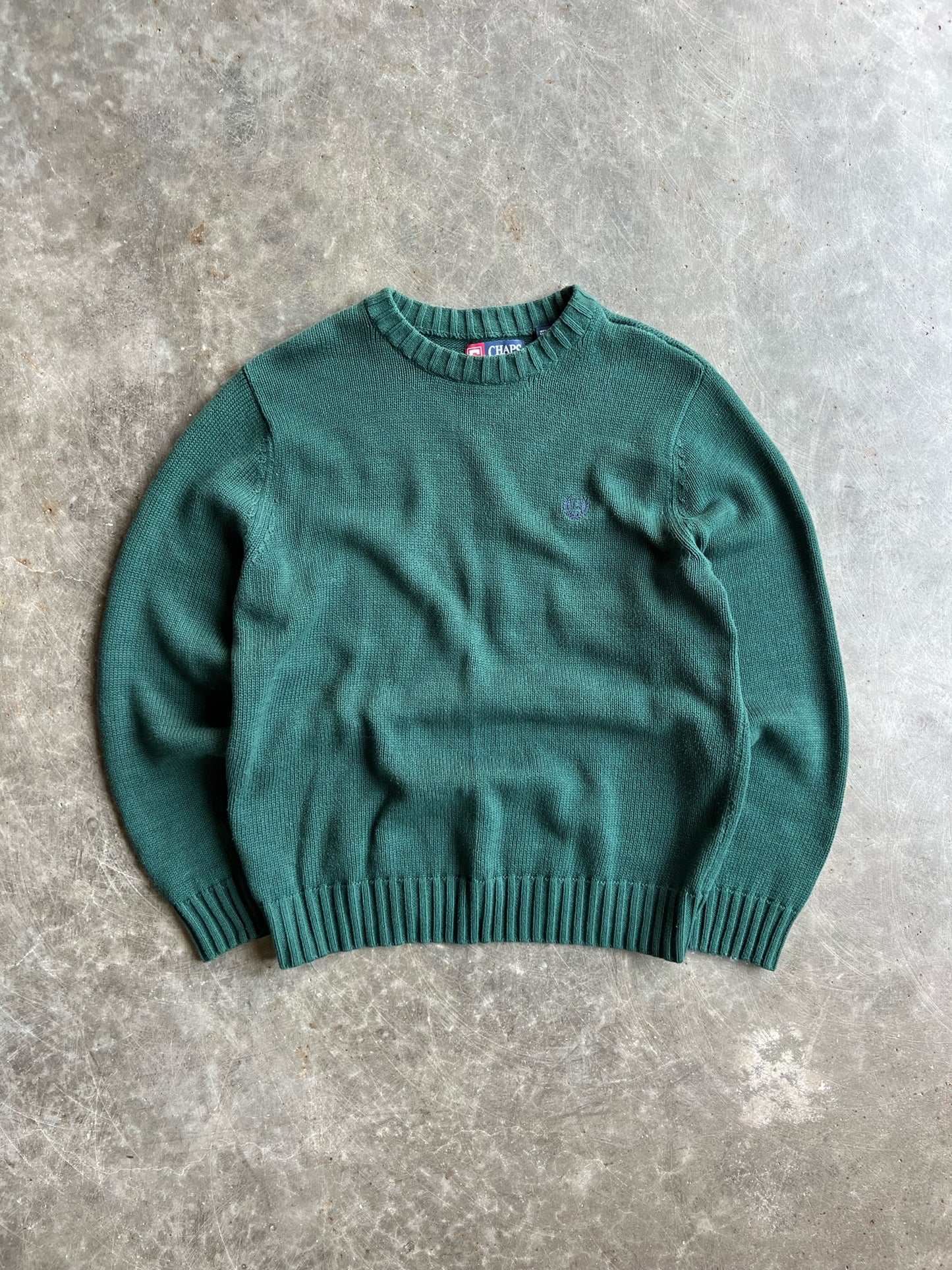 Vintage Dark Green Chaps Sweater - M