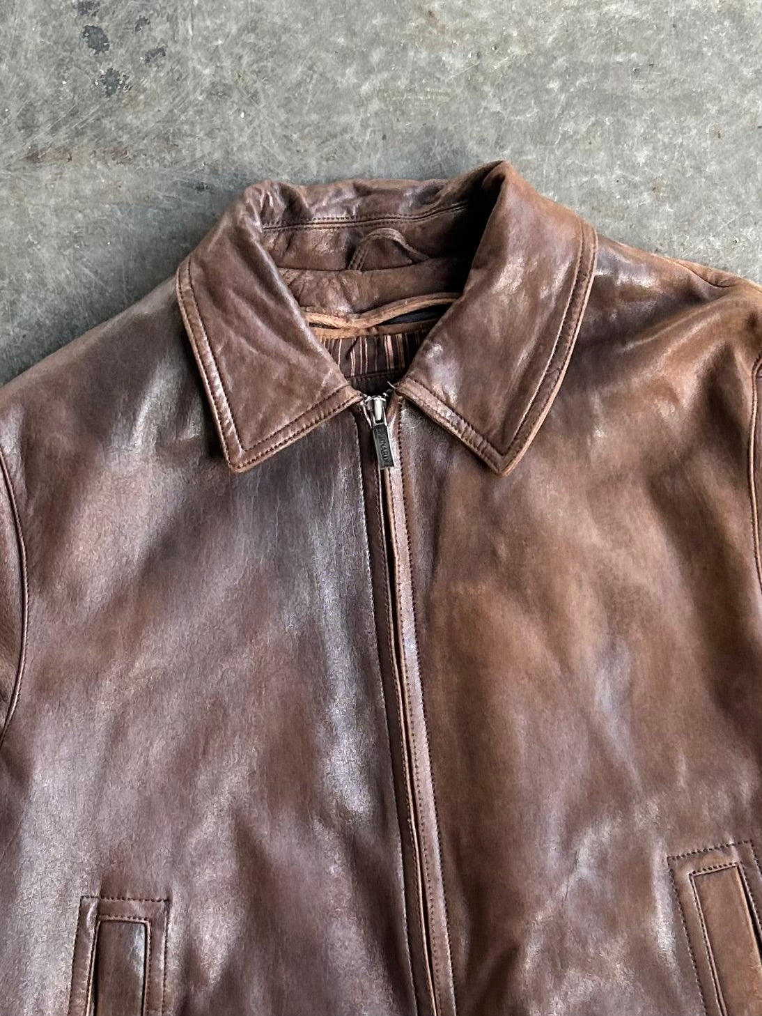 Vintage Bernardo Brown Leather Jacket - L