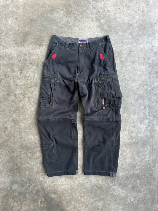 Vintage Black Performance Cargo Pants - 32