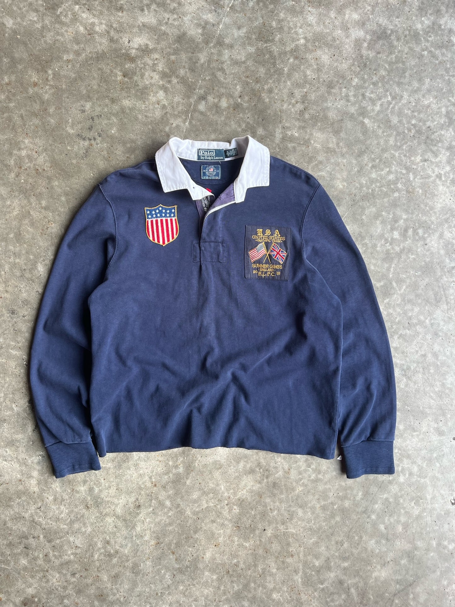 Vintage Navy 2012 Olympics Team Polo Ralph Lauren Long Sleeve - L