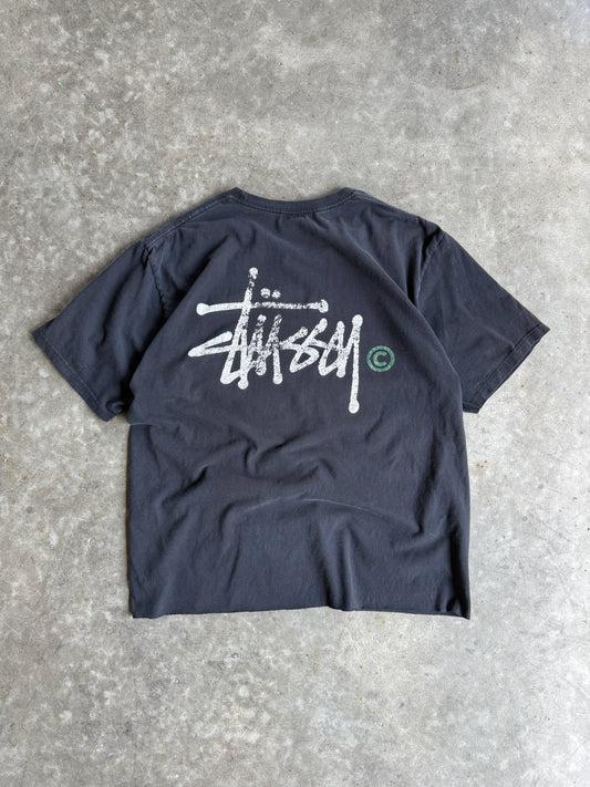 Vintage Stussy Graphic Distressed Tee - L