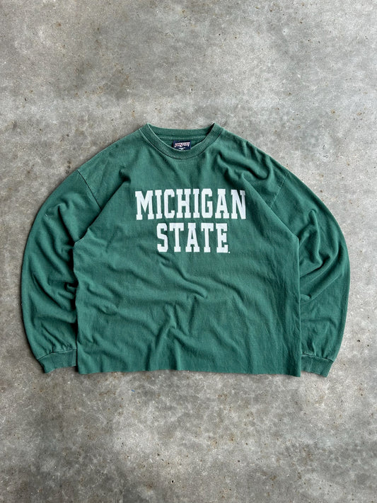 Vintage Green Michigan State Long Sleeve - XL