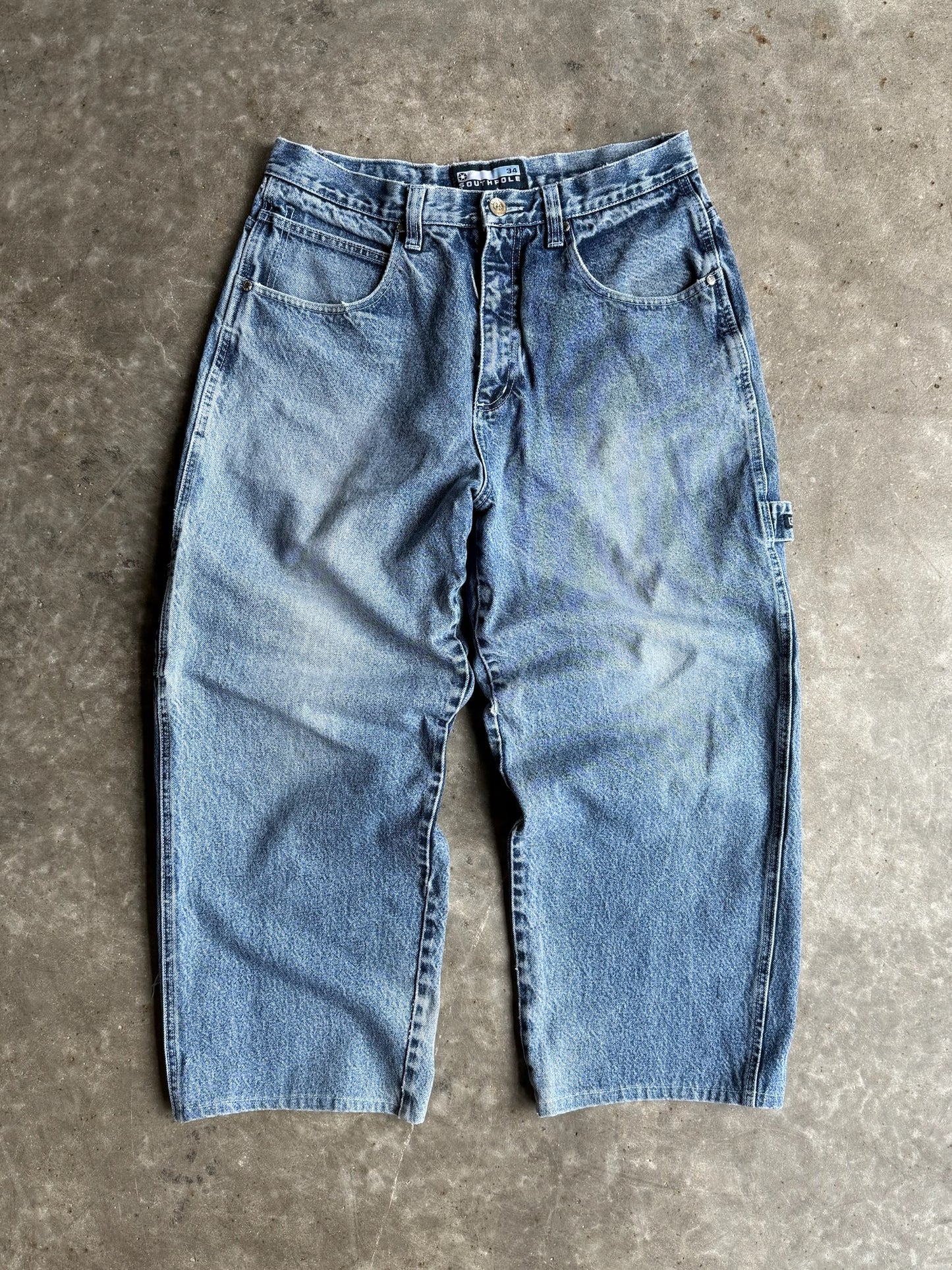 Vintage Distressed Southpole Denim Carpenter Pants - 32