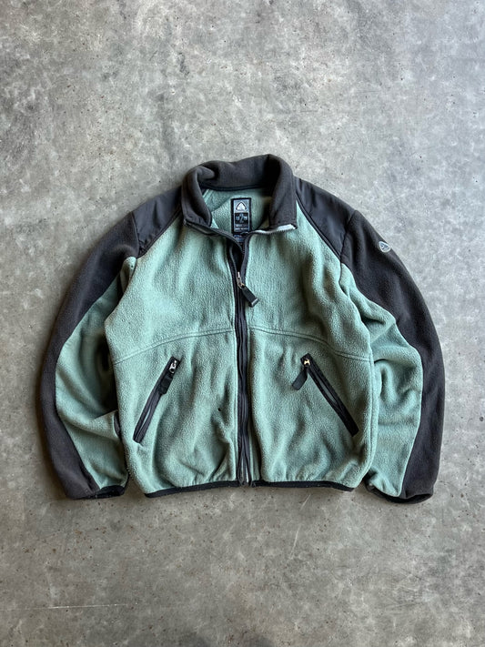 Vintage Green Thermal Nike Zip Up - L