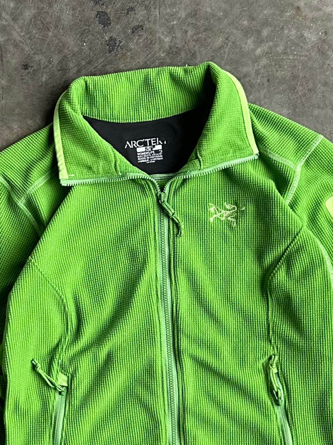 Green Arcteryx Waffle Knit Jacket - S