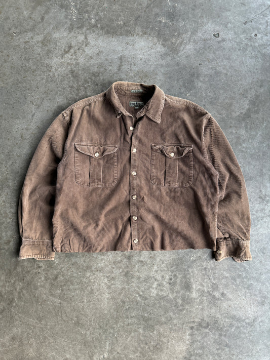 Vintage Robert Stock Brown Corduroy Button Up - L