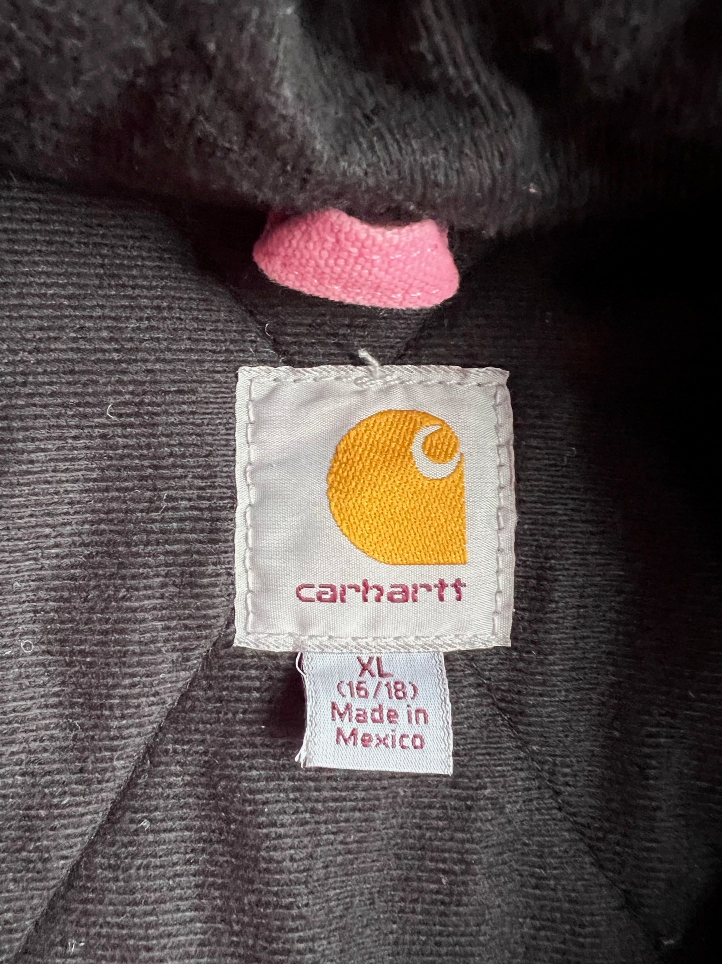 Vintage Baby Pink Hooded Carhartt Jacket - XL