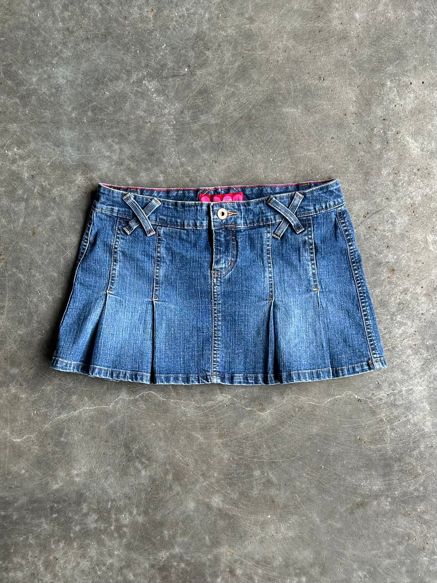 Vintage Glo Denim Mini Skirt - 30