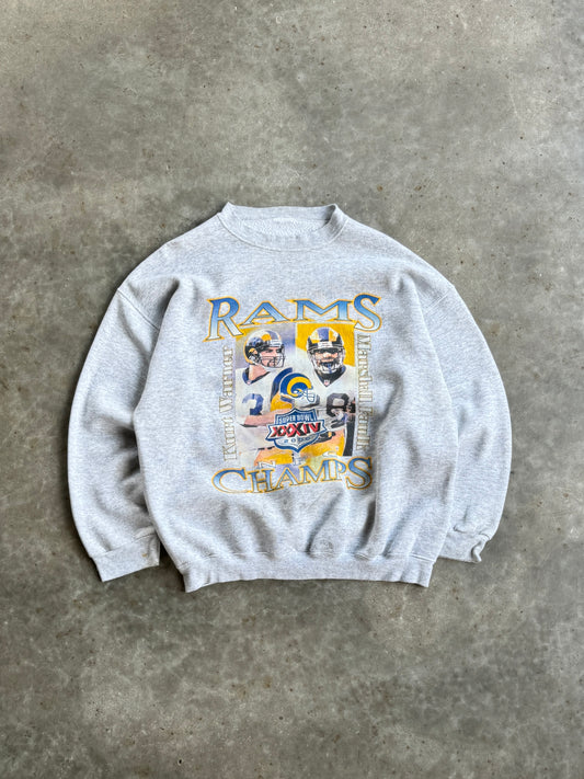 Vintage St Louis Rams NFC Champs Super Bowl Crew - XL