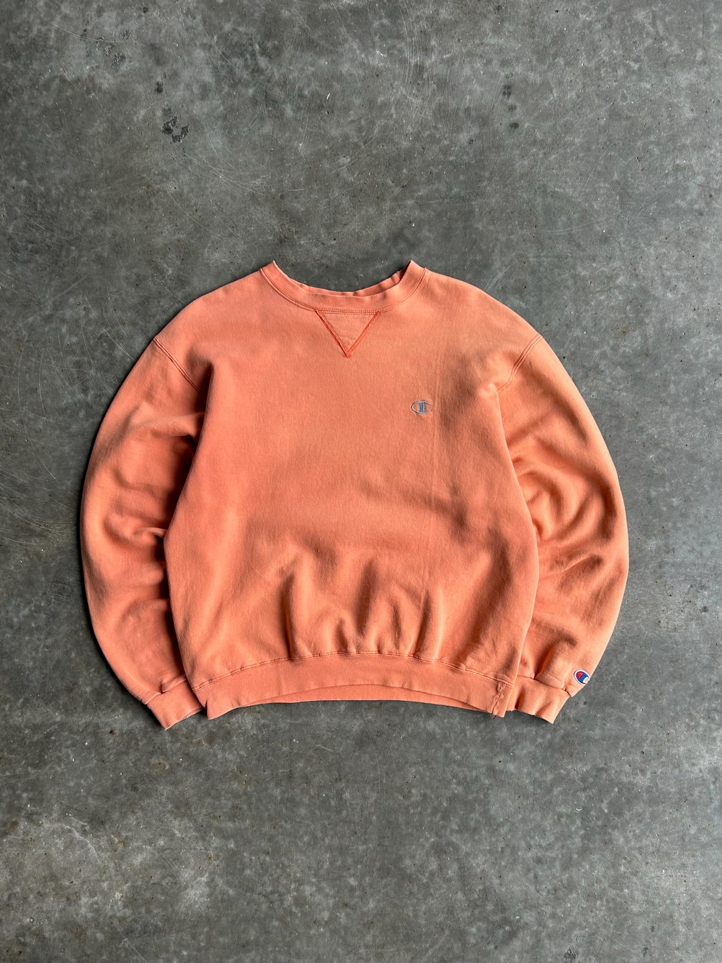 Vintage Orange Champion Faded Crew - M