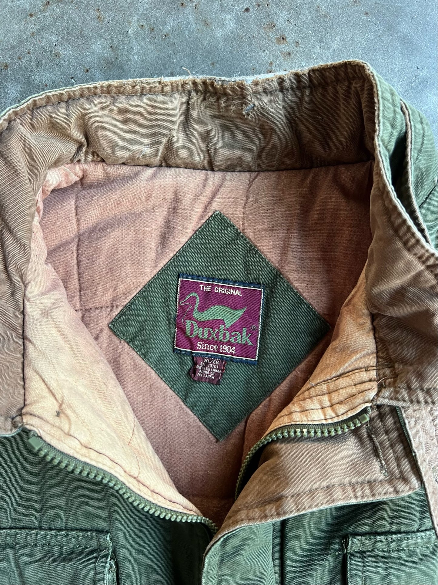 Vintage Green Duxbak Vest - XL