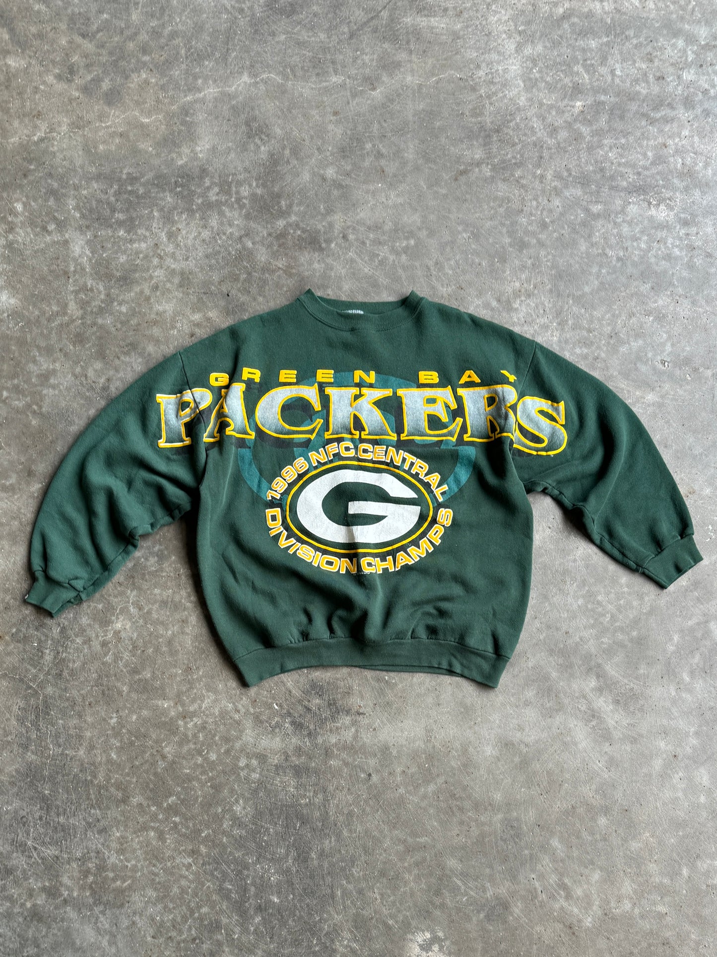 Vintage Green Bay Packers 1996 NFC Central Division Champs Crew - XL