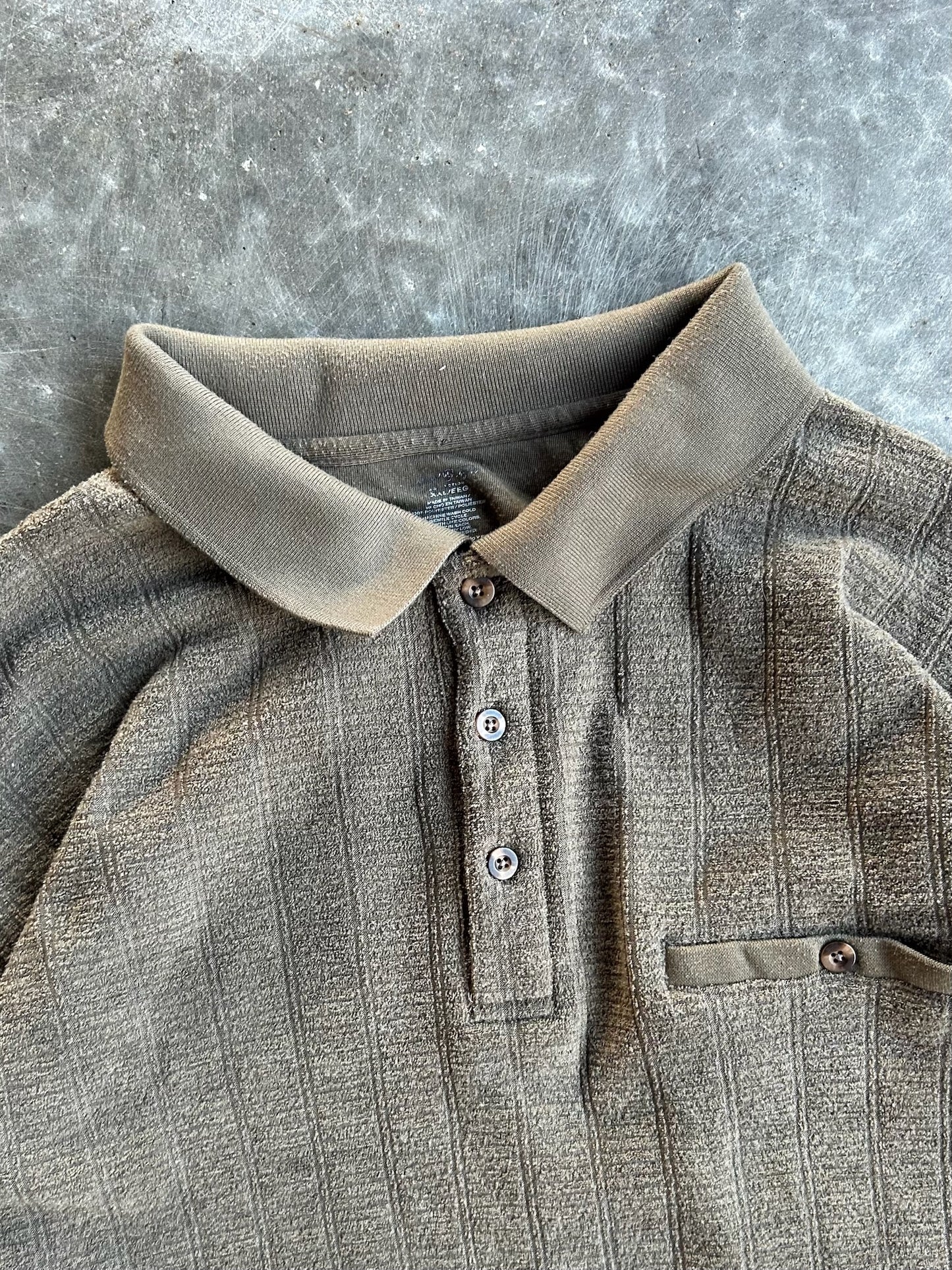 Vintage Brown Cropped Sweater Polo - XXL