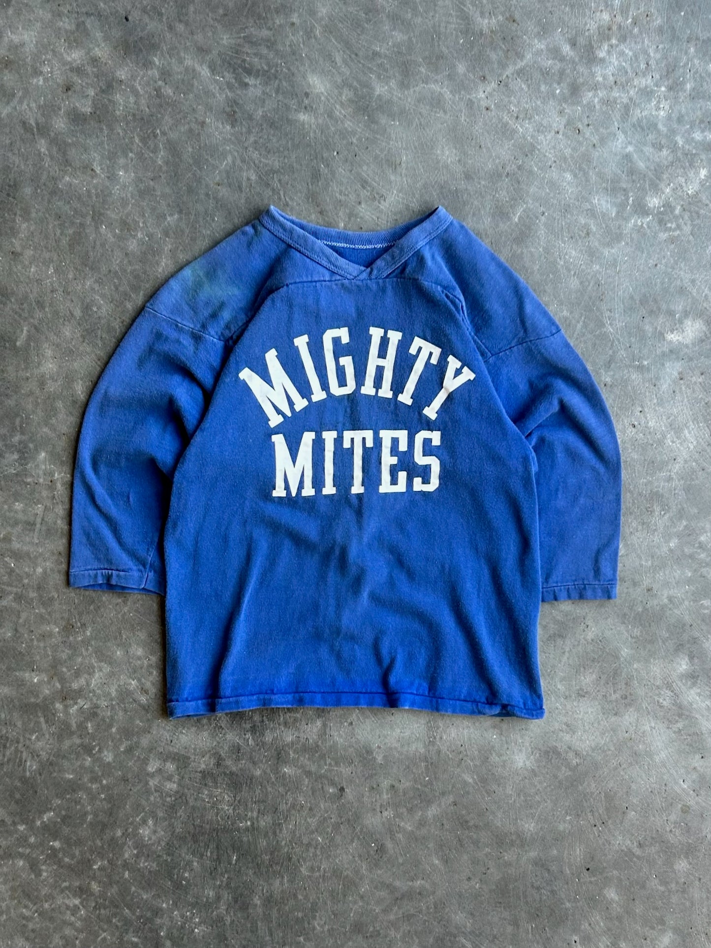 True Vintage Navy Mighty Mites Quarter Tee - S