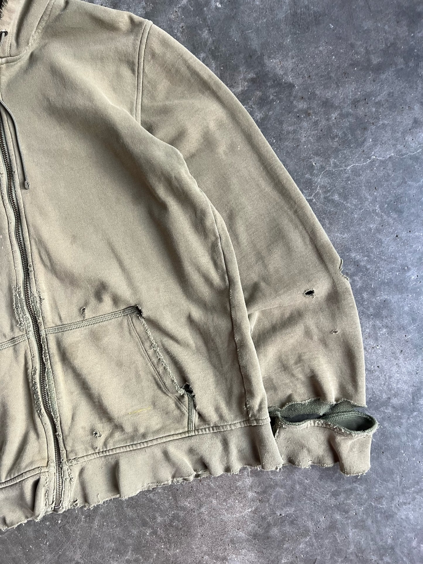 Vintage Green Patagonia Hooded Zip Up - M