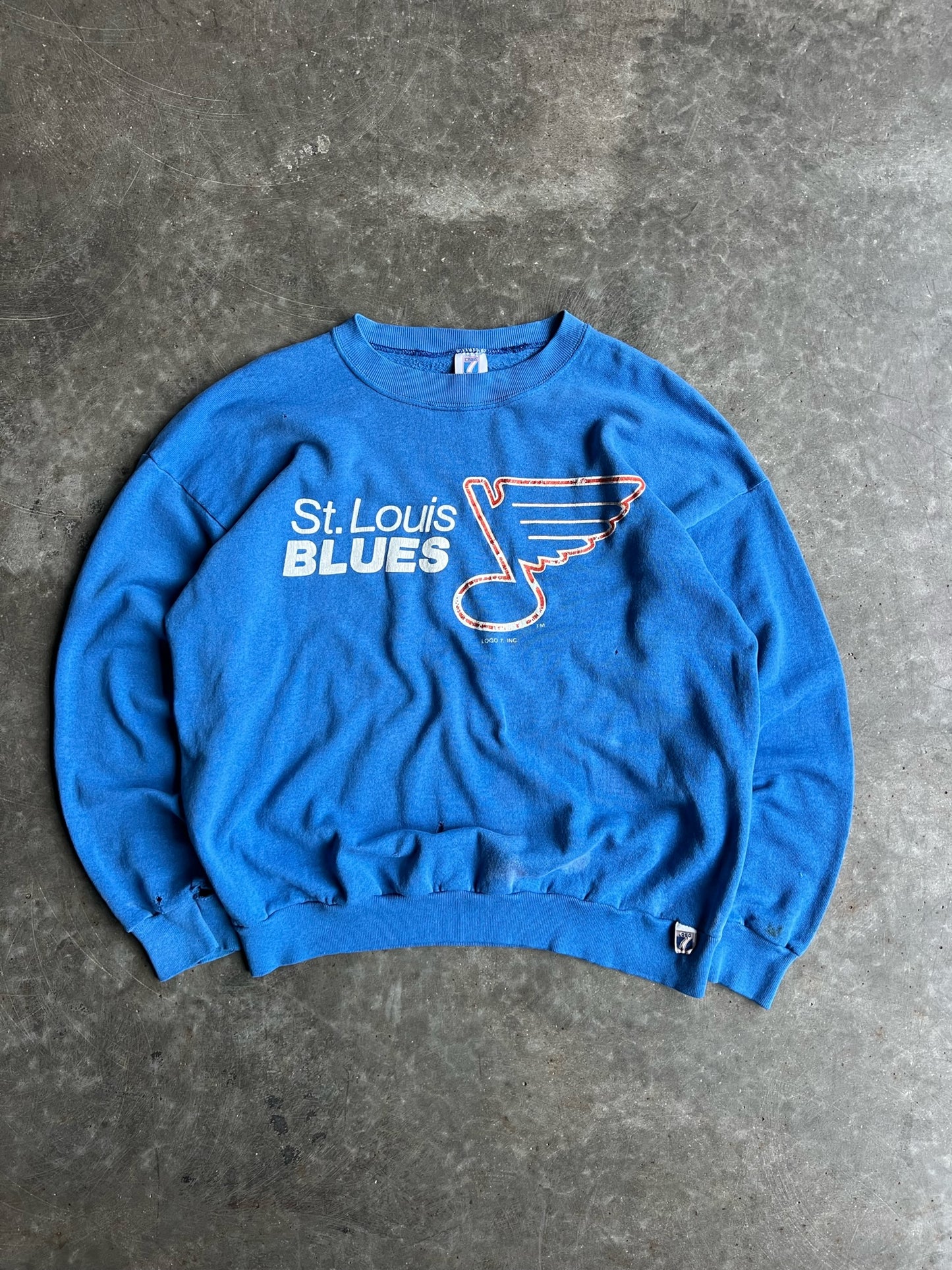 Vintage St Louis Blues Crew - L