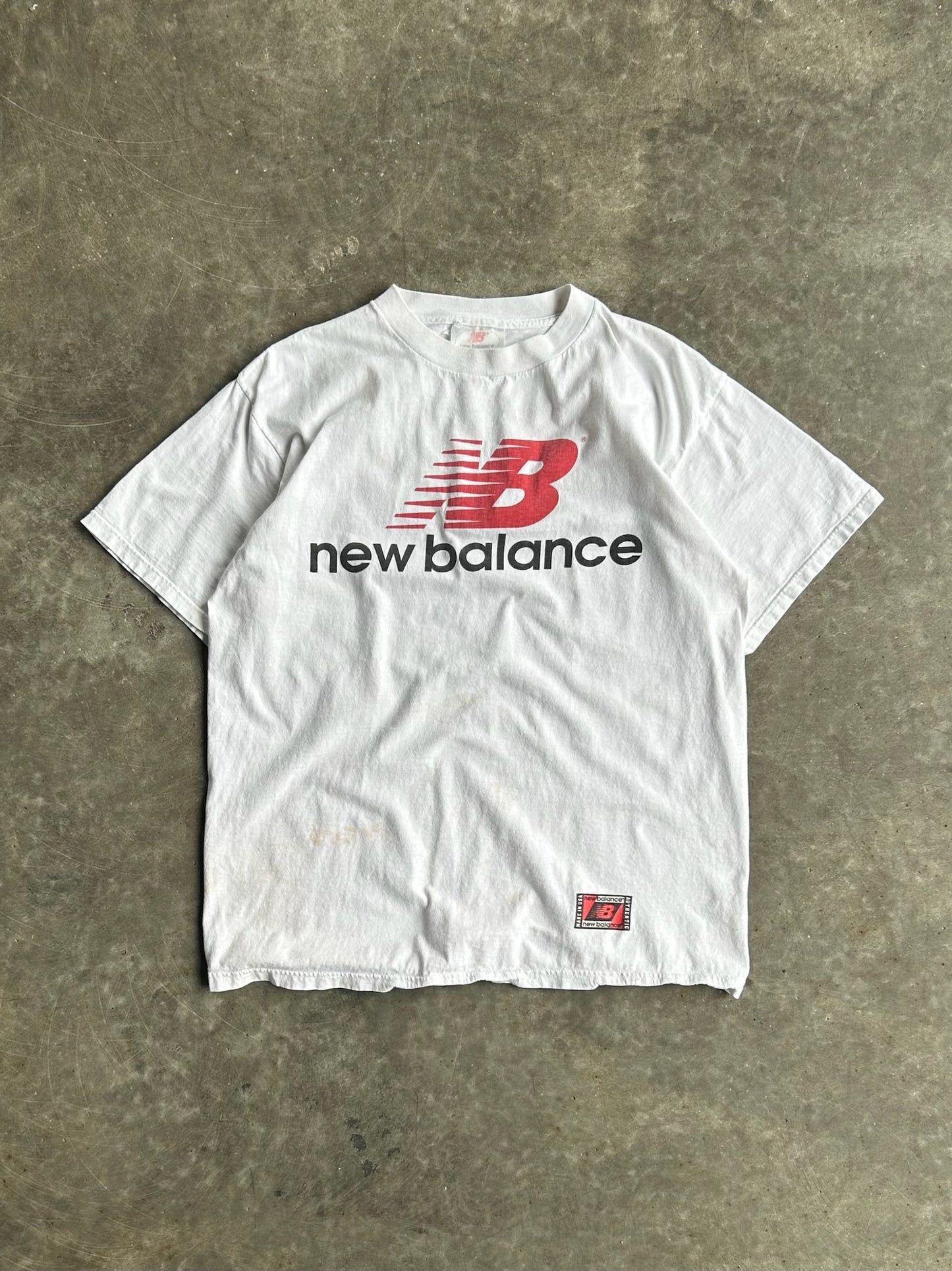 Vintage White New Balance Cross Country Tee - XL