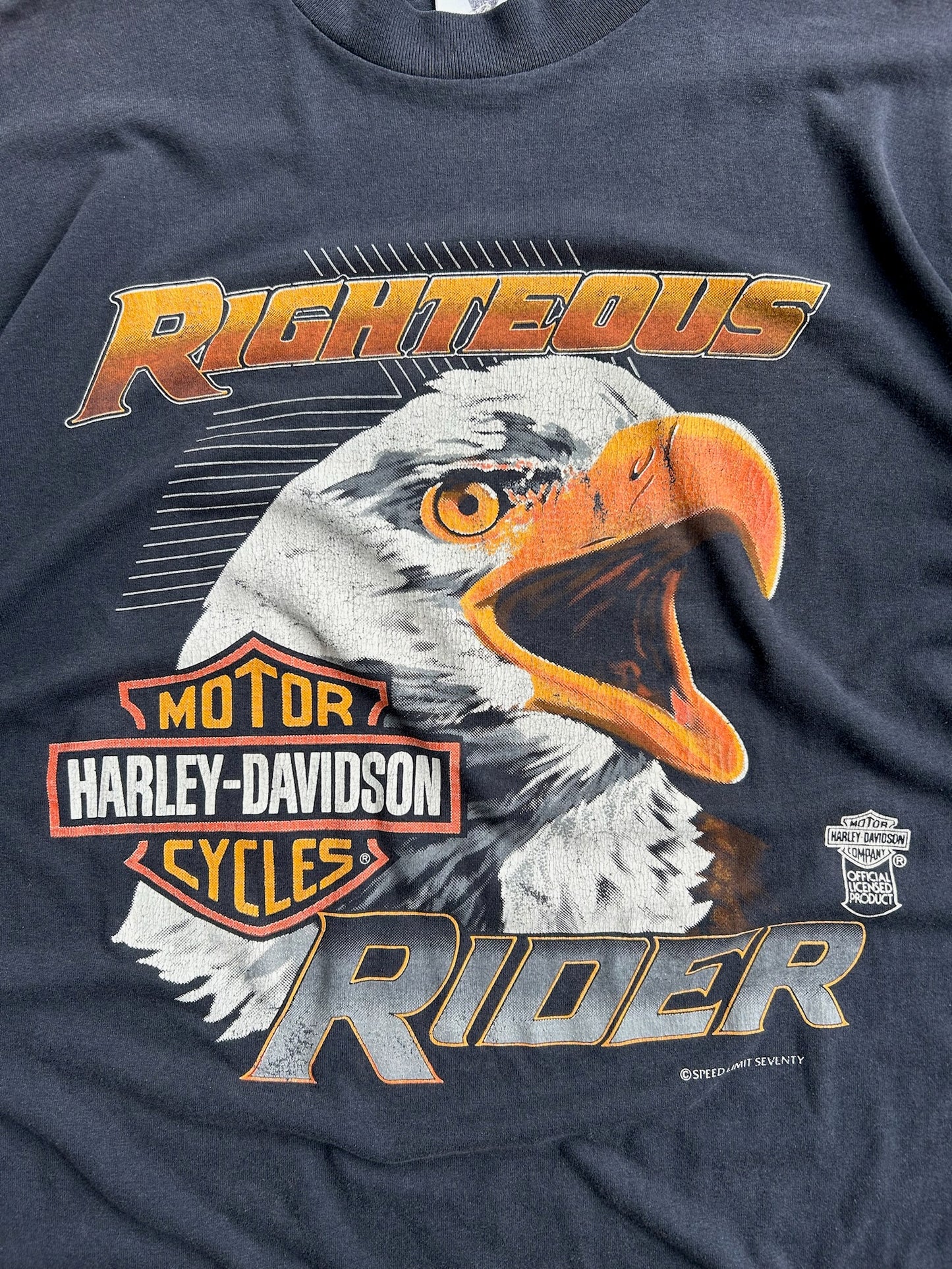 Vintage Harley Davidson Righteous Rider Shirt - L