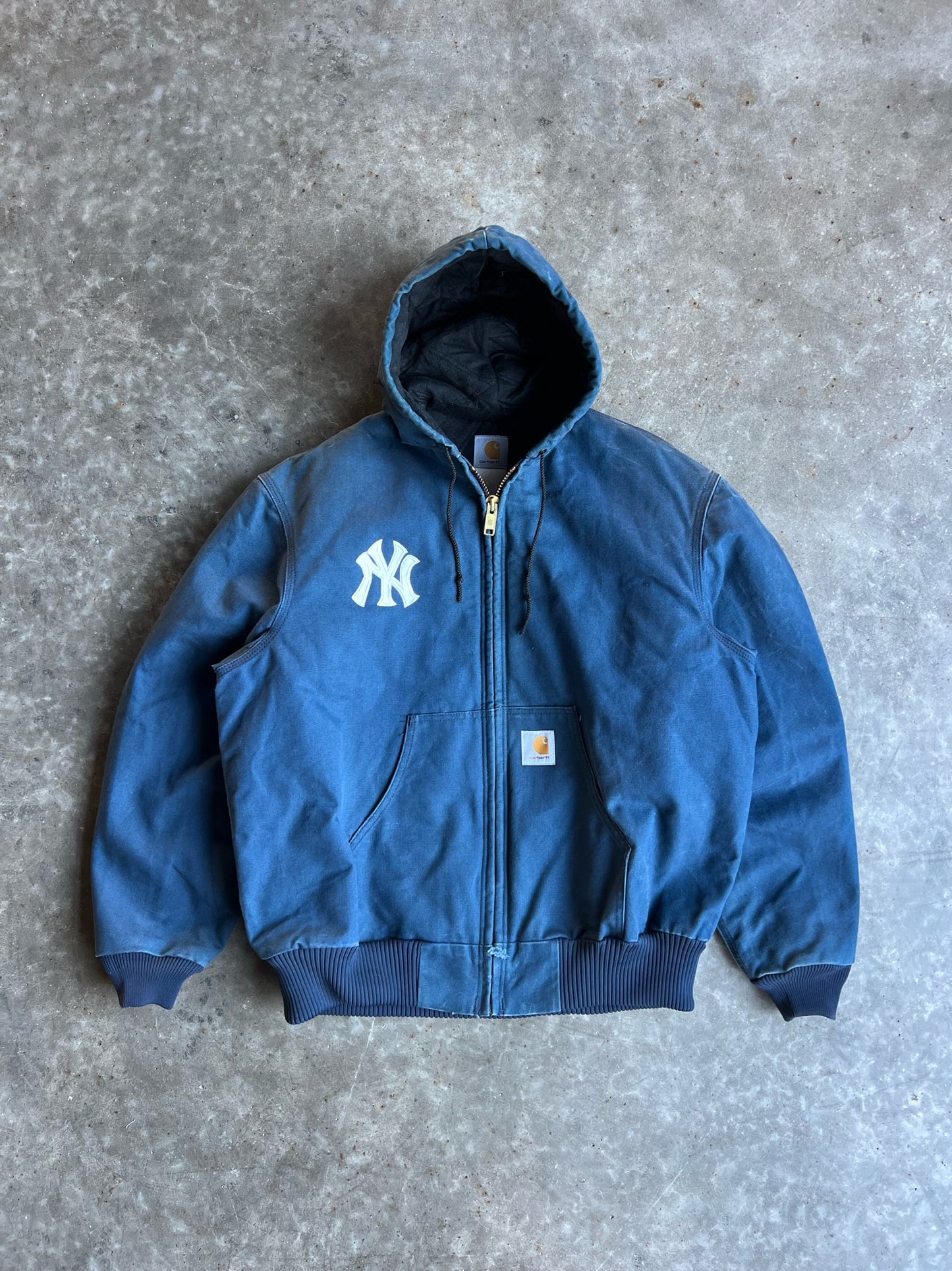 Vintage Yankees Navy Hooded Carhartt Jacket - XL