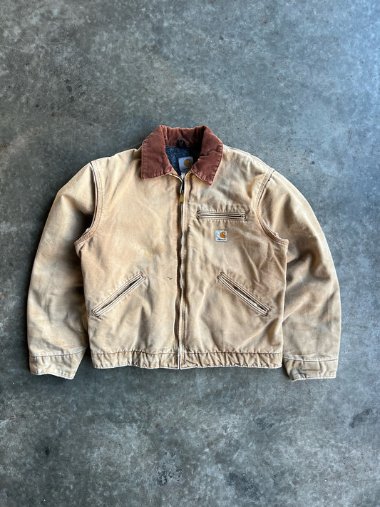 Vintage Tan Flannel Lined Carhartt Detroit Jacket - M