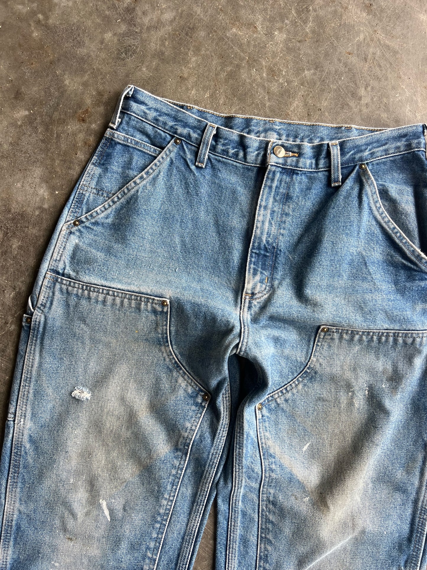 Vintage Medium Wash Carhartt Double Knee Pants - 34