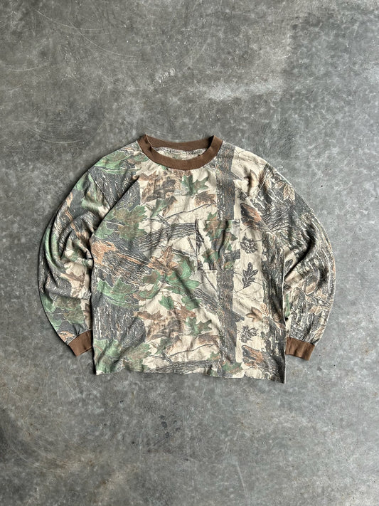 Vintage Long Sleeve Camo Tee - M