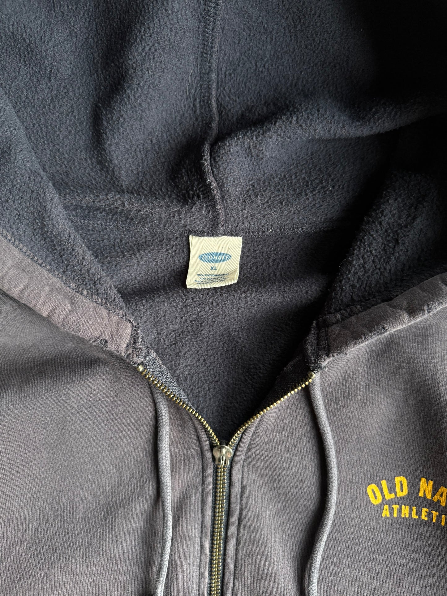 Vintage Old Navy Athletic Navy Zip Up Hoodie - XL