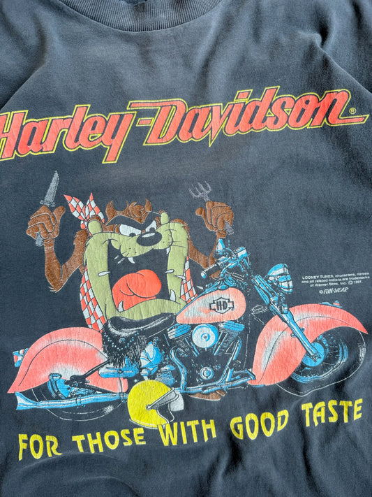 Vintage Single Stitch Harley Davidson Looney Tunes Graphic Tee - M