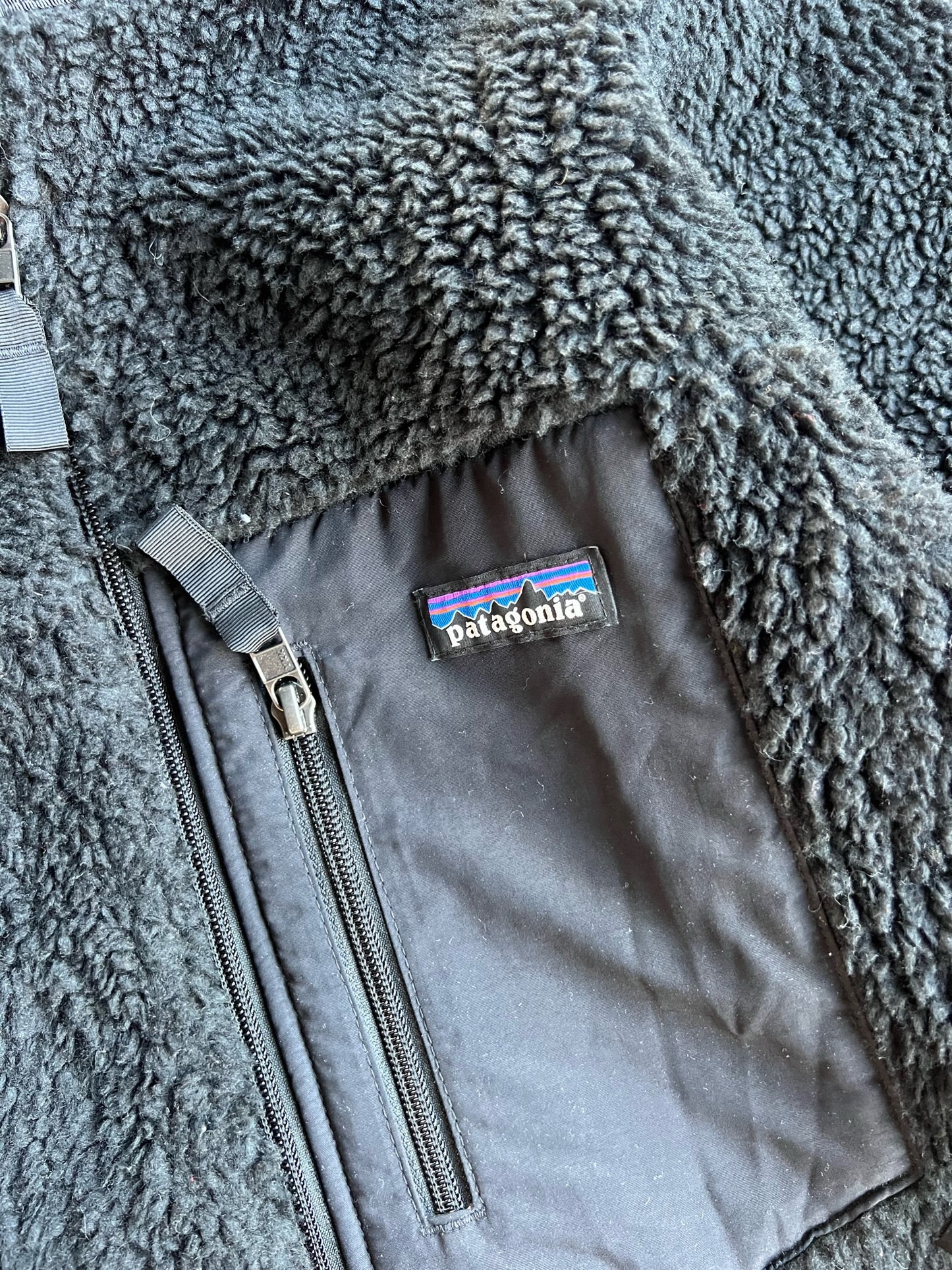 Vintage Black Fleece Patagonia Zip Up - S