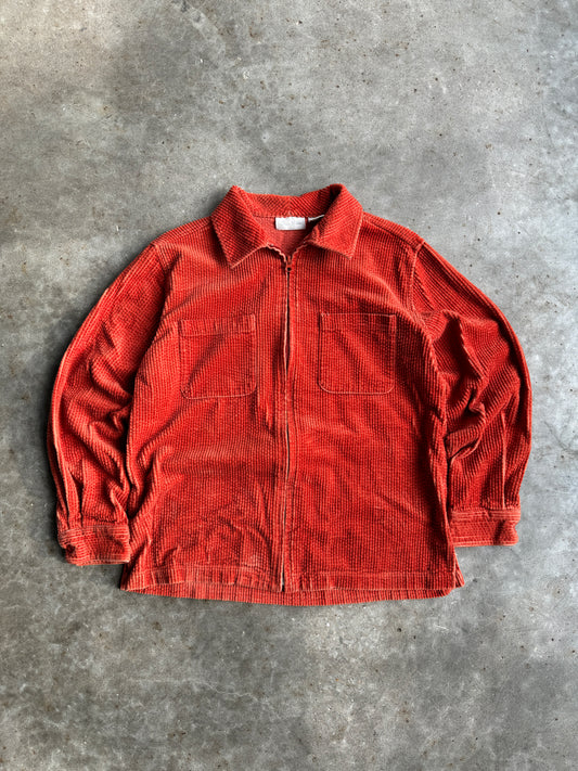 Vintage Studioworks Orange Corduroy Zip Up Jacket - M