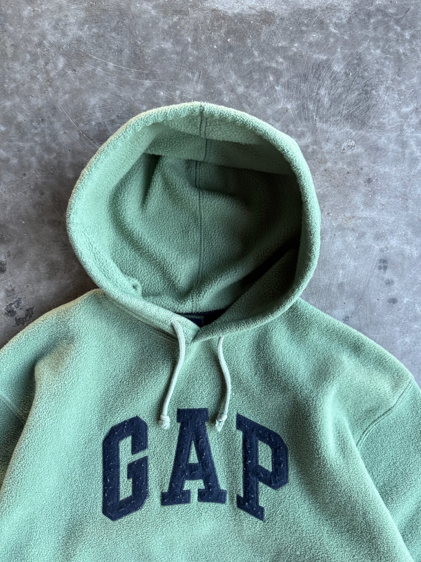 Vintage Sage Green Gap Fleece Hoodie - M