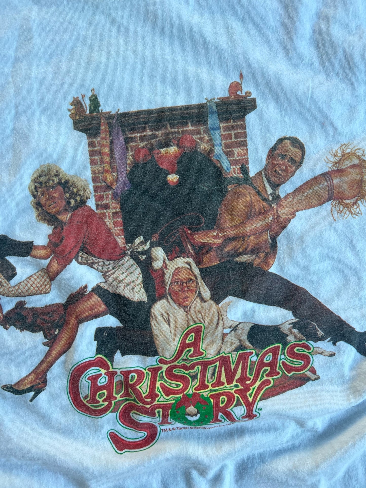 Vintage White A Christmas Story Shirt - L