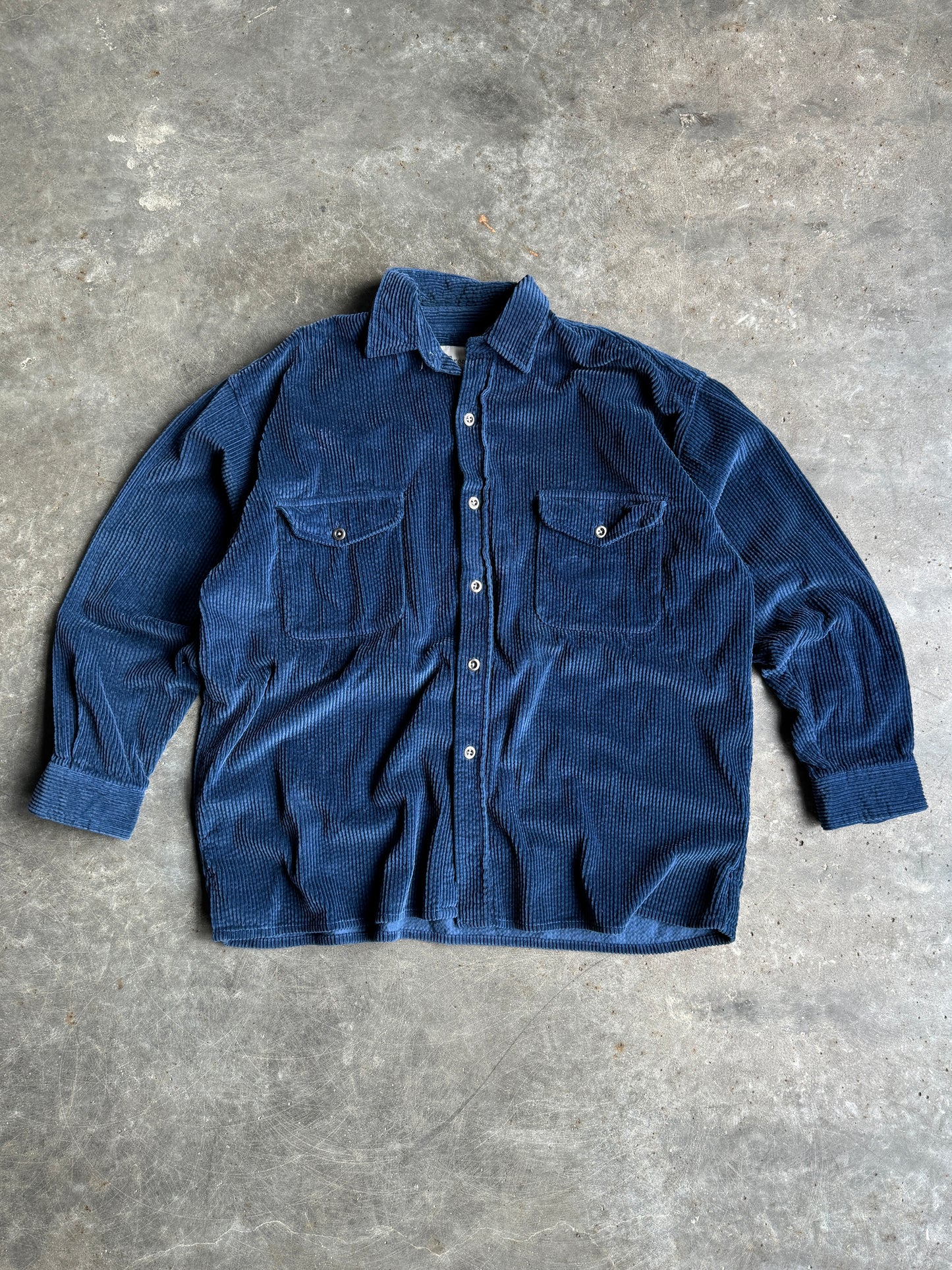 Vintage Greatland Navy Corduroy Button Up - M