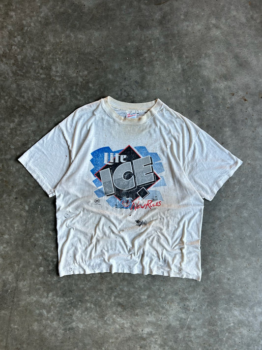 Vintage Single Stitch Faded Miller Lite Ice Shirt - XL