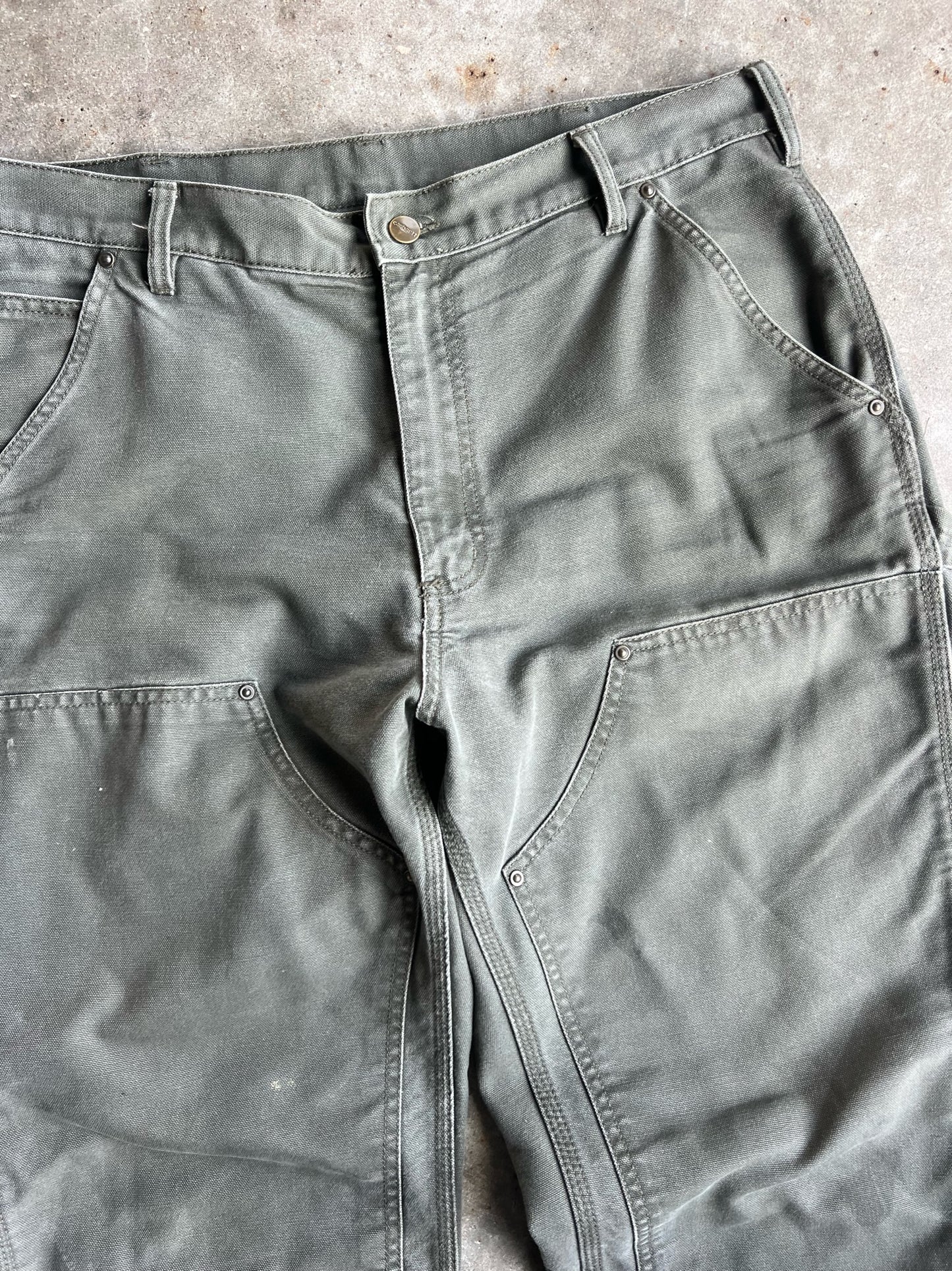 Vintage Green Carhartt Double Knee Pants - 36