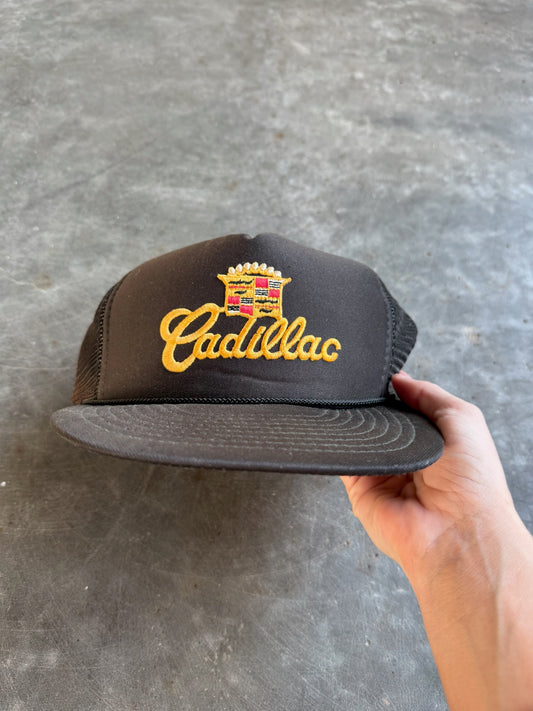 Vintage Brown Cadillac Trucker Snapback Hat