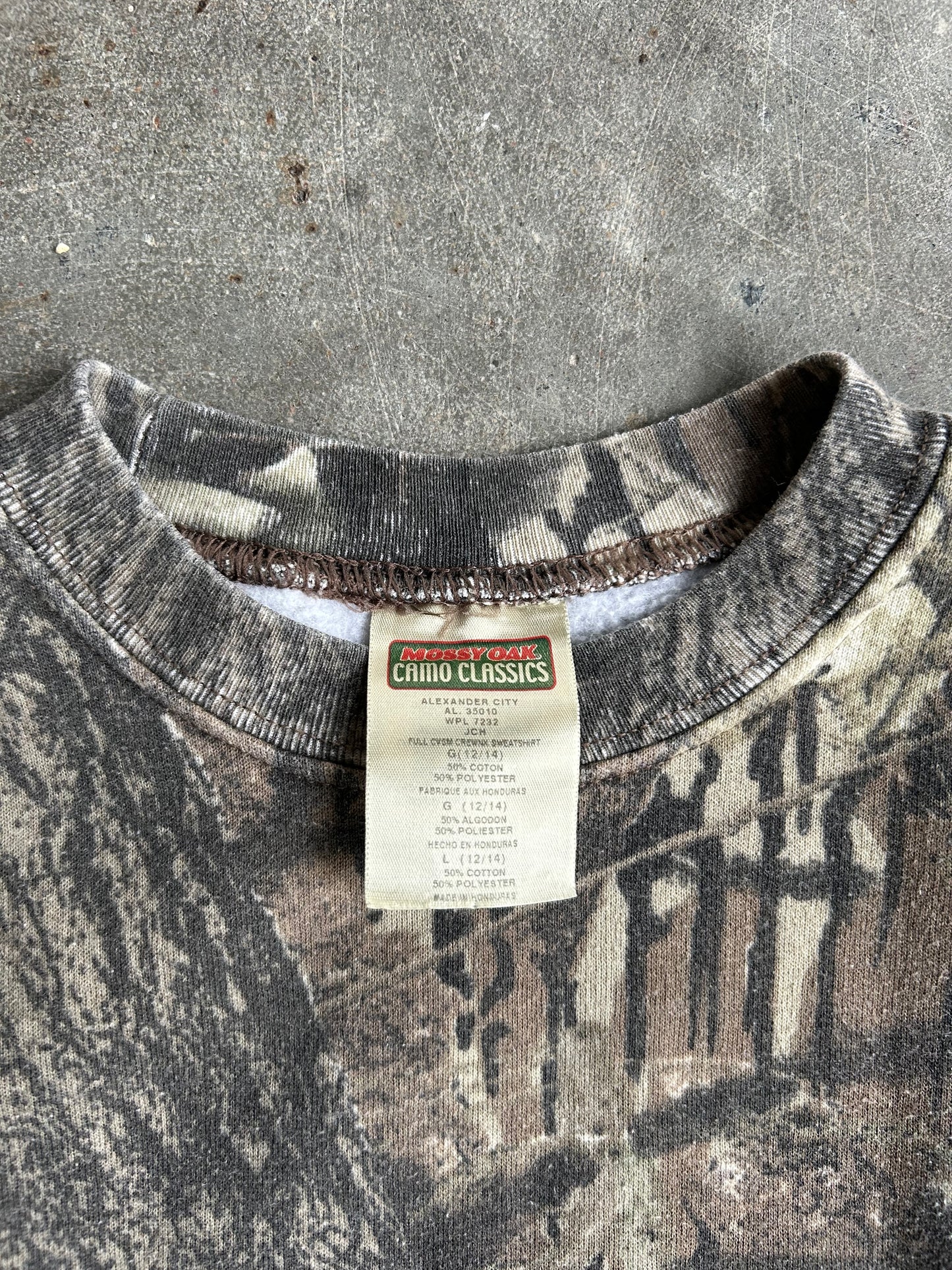 Vintage Mossy Oak Classics Camo Crew - L