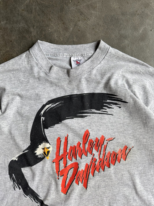 Vintage Single Stitch Harley Davidson Graphic Distressed Tee - XL